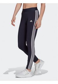 Adidas - adidas Legginsy 3 Stripes Leggings H07771 Niebieski. Kolor: niebieski. Materiał: bawełna