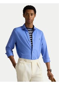 Polo Ralph Lauren Koszula 710899386004 Niebieski Slim Fit. Typ kołnierza: polo. Kolor: niebieski. Materiał: bawełna #1