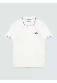 Big-Star - Koszulka męska polo biała Polian 100. Typ kołnierza: polo. Kolor: biały. Materiał: dzianina. Wzór: ze splotem, paski, haft. Styl: klasyczny #2