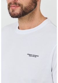 Armani Exchange - ARMANI EXCHANGE Biały męski t-shirt, Rozmiar XL. Kolor: biały #4