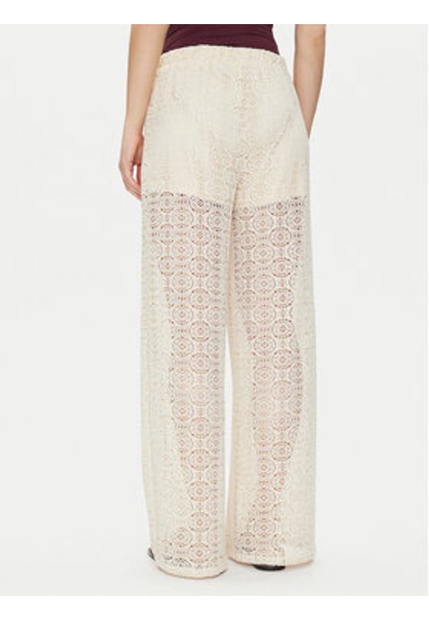 Vero Moda Spodnie materiałowe Maya 10325044 Beżowy Wide Leg. Kolor: beżowy. Materiał: syntetyk