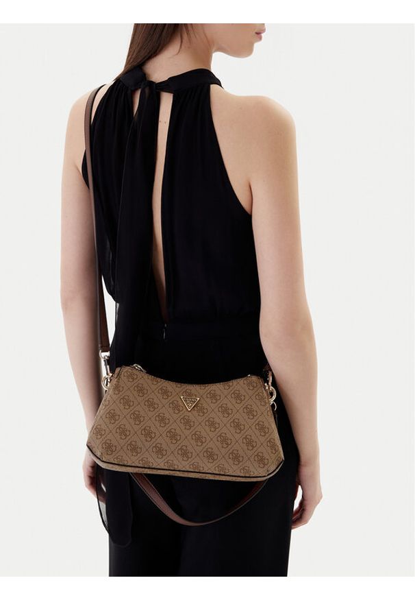 Guess Torebka Noelle II Mini HWBG96 72730 Brązowy. Kolor: brązowy
