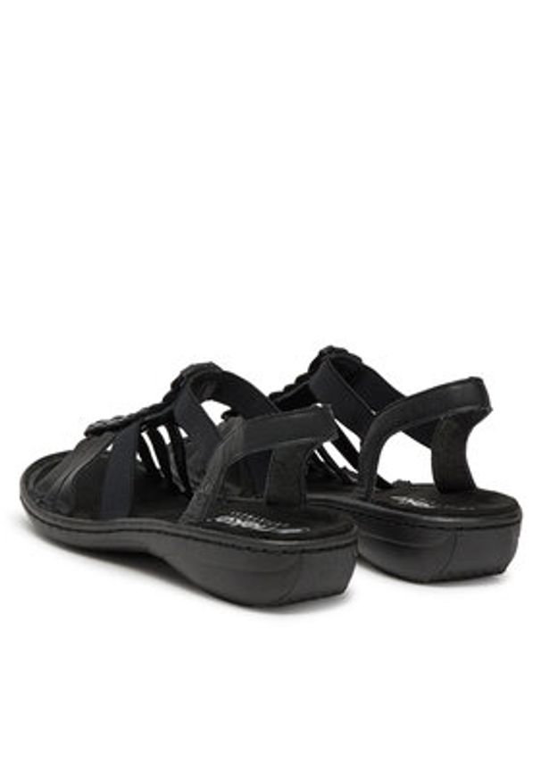 Rieker Sandały 60809-00 Czarny. Kolor: czarny. Materiał: syntetyk, materiał