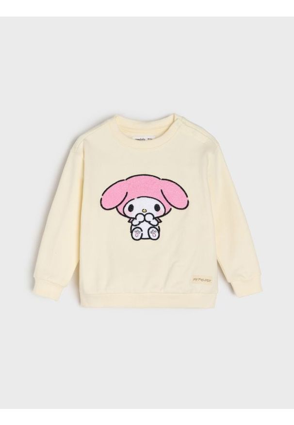Sinsay - Bluza crewneck My Melody - kremowy. Kolor: kremowy