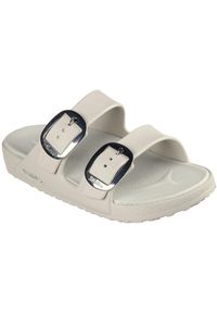 skechers - Plaskanie Skechers Arch Fit Cal Breeze-, Kobiety. Kolor: biały. Materiał: skóra ekologiczna, materiał