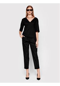 Sisley T-Shirt 3I1XL4161 Czarny Relaxed Fit. Kolor: czarny. Materiał: bawełna #5