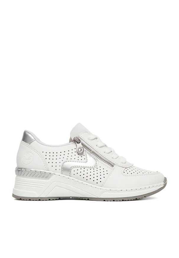 Sneakersy Rieker. Kolor: biały