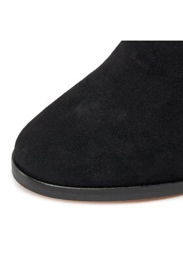 Lauren Ralph Lauren Kozaki 802917374001 Czarny. Kolor: czarny. Materiał: zamsz, skóra