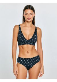 Big-Star - Góra od kostiumu kąpielowego w kropki czarna Morra 907. Kolor: czarny. Wzór: kropki #1