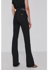 Emporio Armani jeansy damskie high waist. Stan: podwyższony. Kolor: czarny #4