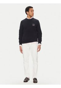 TOMMY HILFIGER - Tommy Hilfiger Bluza Stack MW0MW38673 Granatowy Regular Fit. Kolor: niebieski. Materiał: bawełna #3