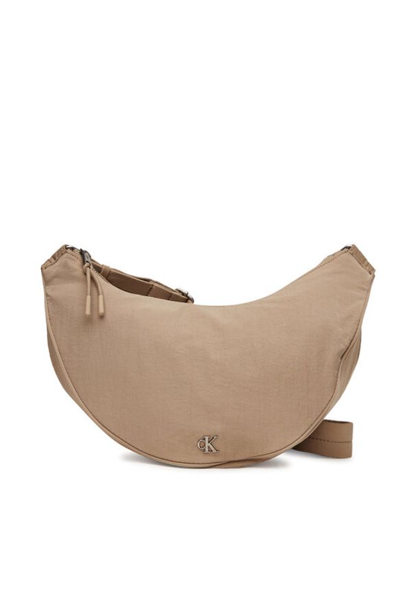 Calvin Klein Jeans Torebka Luna Nylon Sling Bag LV04K3095G Beżowy. Kolor: beżowy