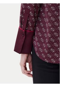 Guess Koszula W4YH47 WF1T2 Bordowy Regular Fit. Kolor: czerwony. Materiał: syntetyk #4