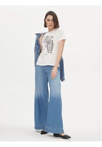 Weekend Max Mara T-Shirt Nervi 2415971051 Biały Regular Fit. Kolor: biały. Materiał: bawełna #3