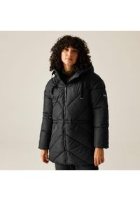 Regatta - Kurtka damska zimowa ocieplana Rusey. Kolor: czarny. Materiał: tkanina, puch. Sezon: zima. Sport: turystyka piesza #1
