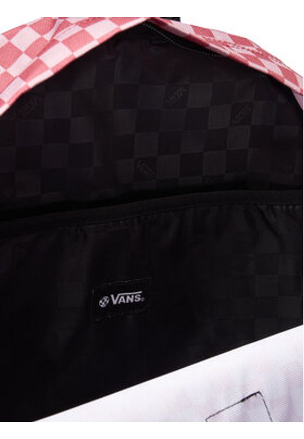 Vans Plecak Old Skool Check VN000H4XZRY1 Różowy. Kolor: różowy. Materiał: materiał