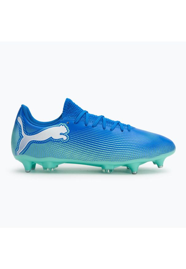 Buty piłkarskie męskie Puma Future 7 Play. Zapięcie: sznurówki. Kolor: niebieski. Materiał: syntetyk, materiał. Szerokość cholewki: normalna. Sport: piłka nożna