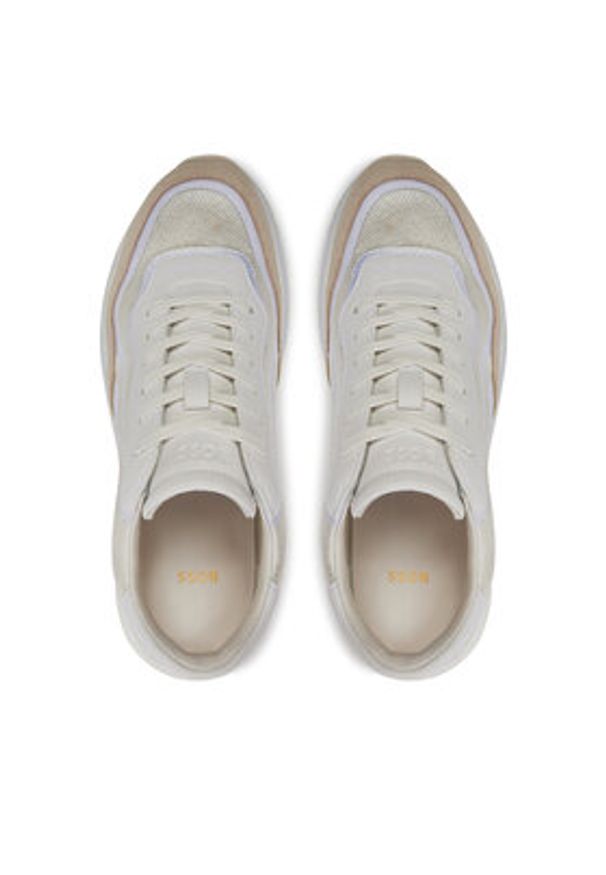 BOSS - Boss Sneakersy Skylar Runn Meemb 50517232 Beżowy. Kolor: beżowy. Materiał: materiał