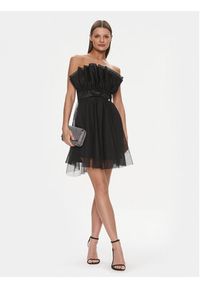 Rinascimento Sukienka koktajlowa CFC0117834003 Czarny Regular Fit. Kolor: czarny. Materiał: syntetyk. Styl: wizytowy
