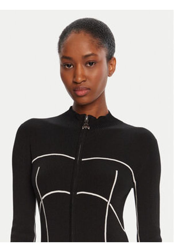 Patrizia Pepe Kardigan 8A1522 K265 FG09 Czarny Regular Fit. Kolor: czarny. Materiał: syntetyk