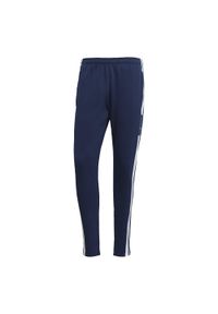 Spodnie do piłki nożnej męskie Adidas Squadra 21 Sweat Pants. Kolor: niebieski. Materiał: dresówka, poliester, bawełna. Sport: fitness, piłka nożna