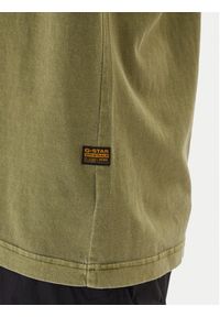 G-Star RAW - G-Star Raw T-Shirt Overdyed D24780-C756 Zielony Boxy Fit. Kolor: zielony. Materiał: bawełna #5