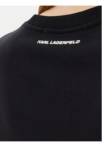 Karl Lagerfeld - KARL LAGERFELD T-Shirt A2W17119 Czarny Regular Fit. Typ kołnierza: dekolt w karo. Kolor: czarny. Materiał: bawełna #4