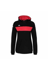 Damska bluza z kapturem Kappa Daccia. Typ kołnierza: kaptur. Kolor: czarny, różowy, wielokolorowy. Sport: fitness
