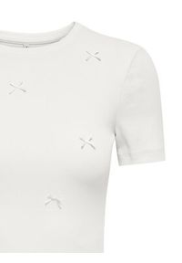 only - ONLY T-Shirt Femke 15369336 Kremowy Slim Fit. Kolor: kremowy. Materiał: bawełna #3