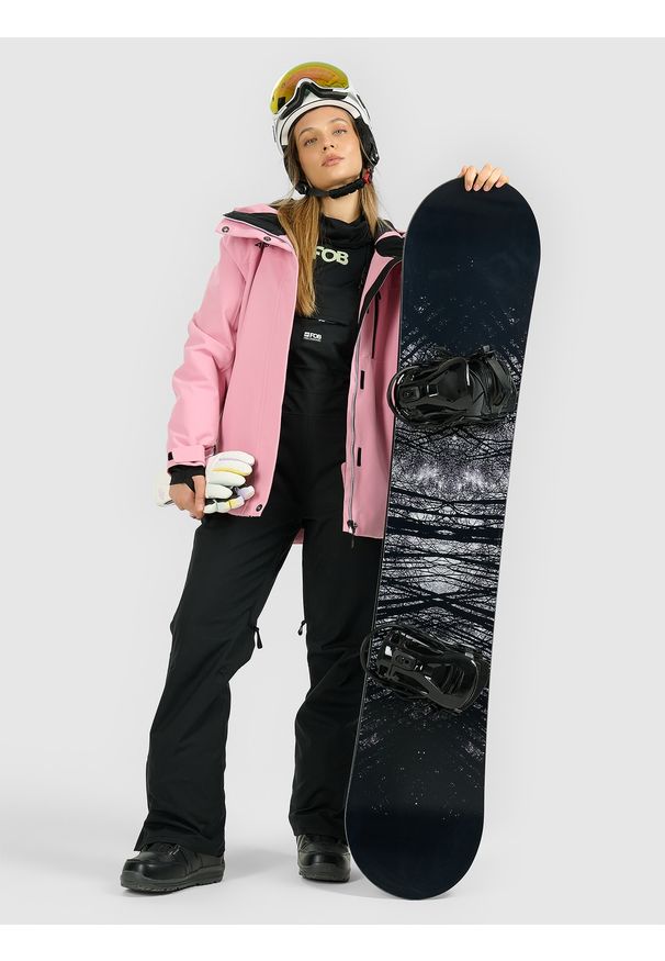 4f - 4F Kurtka snowboardowa membrana 15000 damska - różowa XL. Kolor: różowy. Materiał: poliester, materiał. Sezon: zima
