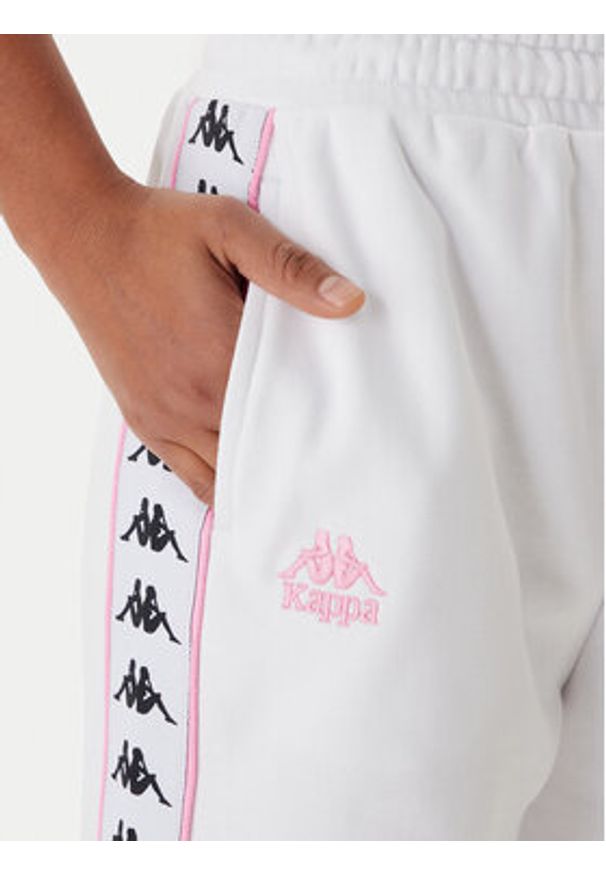 Kappa Szorty sportowe Banda Ivissa 361R6NW Biały Regular Fit. Kolor: biały. Materiał: bawełna