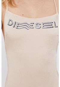 Diesel Strój kąpielowy kolor beżowy miękka miseczka. Kolor: beżowy. Wzór: nadruk #3