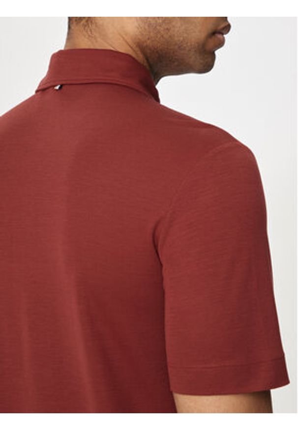 BOSS - Boss Polo Press 55 50508830 Czerwony Regular Fit. Typ kołnierza: polo. Kolor: czerwony. Materiał: wiskoza