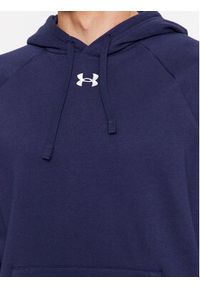 Under Armour Bluza Ua Rival Fleece Hoodie 1379757 Granatowy Loose Fit. Kolor: niebieski. Materiał: bawełna #4