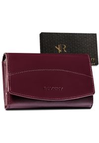 ROVICKY - Portfel damski skórzany R-RD-36-GCL Plum. Materiał: skóra