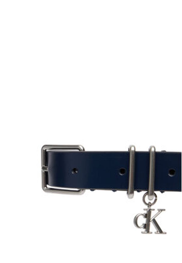 Calvin Klein Pasek Damski LV04F7086G Granatowy. Kolor: niebieski. Materiał: skóra