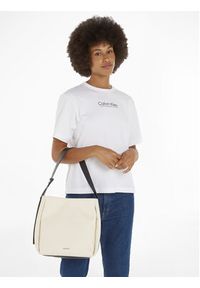 Calvin Klein Torebka Gracie Bucket Bag_Canvas K60K611665 Écru. Materiał: skórzane #3