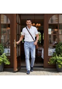 Lekkie, Bawełniane Spodnie - Wiosna, Lato - Pako Jeans - Niebieskie. Kolor: niebieski. Materiał: elastan, bawełna. Sezon: wiosna, lato #6