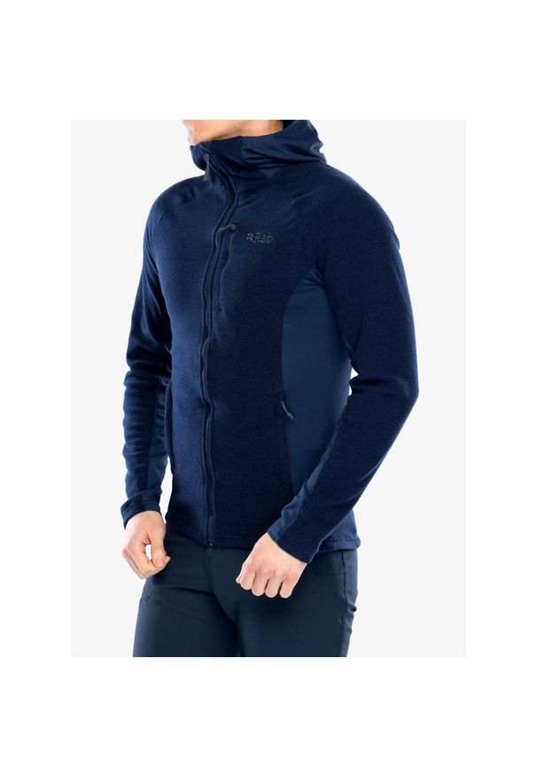 Bluza z kapturem męska Rab Capacitor Hoody. Typ kołnierza: kaptur. Kolor: niebieski