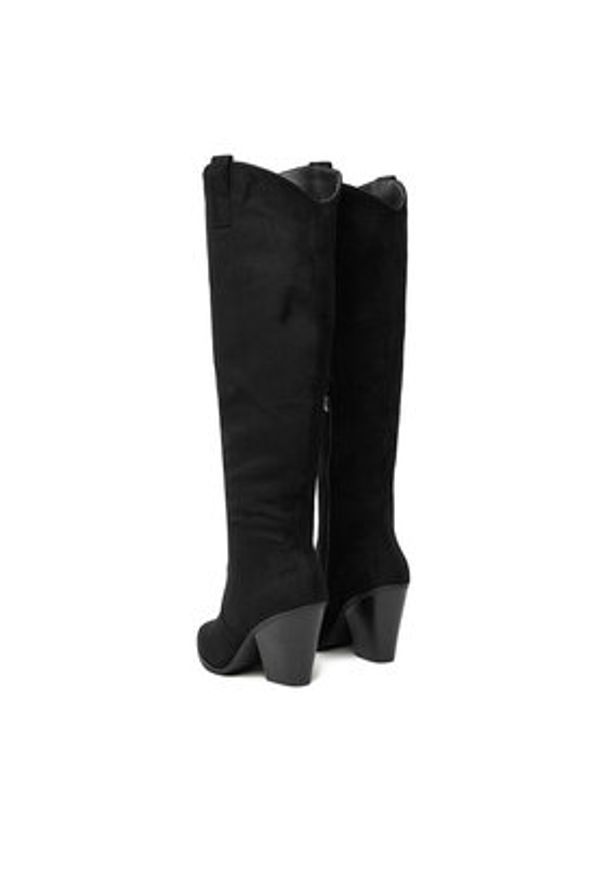 DeeZee Kowbojki 9353-1A Czarny. Kolor: czarny. Materiał: materiał