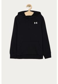 Under Armour - Bluza dziecięca 122-170 cm. Typ kołnierza: kaptur. Kolor: czarny. Materiał: bawełna, poliester, dzianina. Wzór: gładki #1