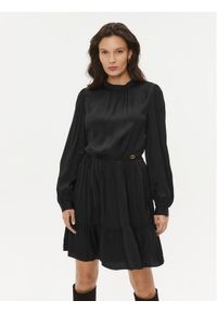 TwinSet - TWINSET Sukienka koktajlowa 232TT2174 Czarny Regular Fit. Kolor: czarny. Materiał: wiskoza. Styl: wizytowy #1