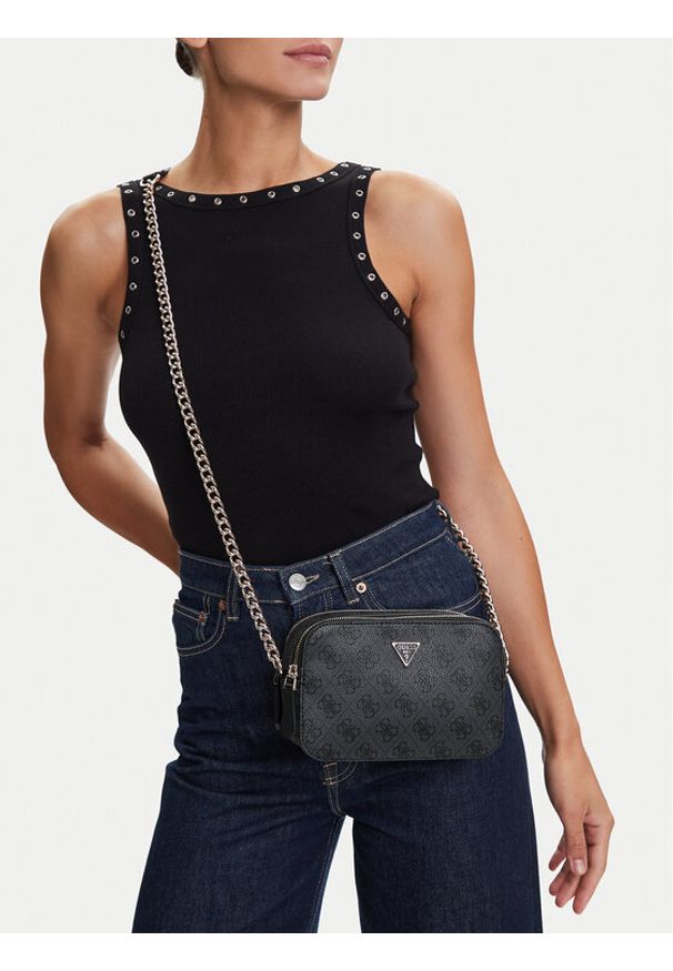 Guess Torebka Noelle II HWBG96 72140 Szary. Kolor: szary. Materiał: skórzane