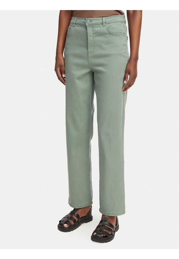 Marella Jeansy Solista 2613131065 Zielony Straight Fit. Kolor: zielony