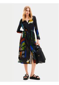 Desigual Sukienka koszulowa MONSIEUR CHRISTIAN LACROIX Dream 24SWVW72 Czarny Regular Fit. Kolor: czarny. Materiał: wiskoza. Typ sukienki: koszulowe #5