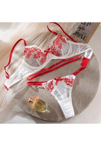 Intica - Komplet bielizny z haftem na romantyczne wieczory Bediya. Kolor: wielokolorowy. Materiał: materiał. Wzór: haft #1