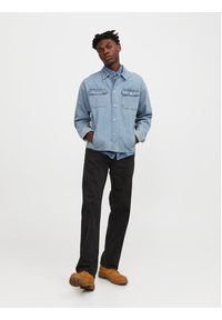 Jack & Jones - Jack&Jones Kurtka jeansowa Chase 12250086 Niebieski Loose Fit. Kolor: niebieski. Materiał: bawełna