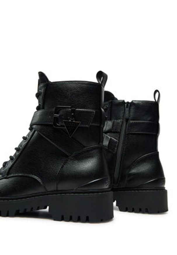 Guess Trapery Olsy FLFOLS ELE10 Czarny. Kolor: czarny. Materiał: skóra