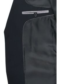 Męski, Taliowany Garnitur (Wesele, Studniówka) - Casino - Czarny. Kolor: czarny. Materiał: poliester, wiskoza. Wzór: gładki #6