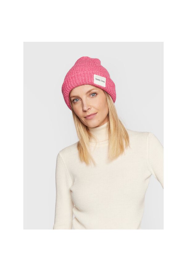 Czapka Tommy Jeans. Kolor: różowy